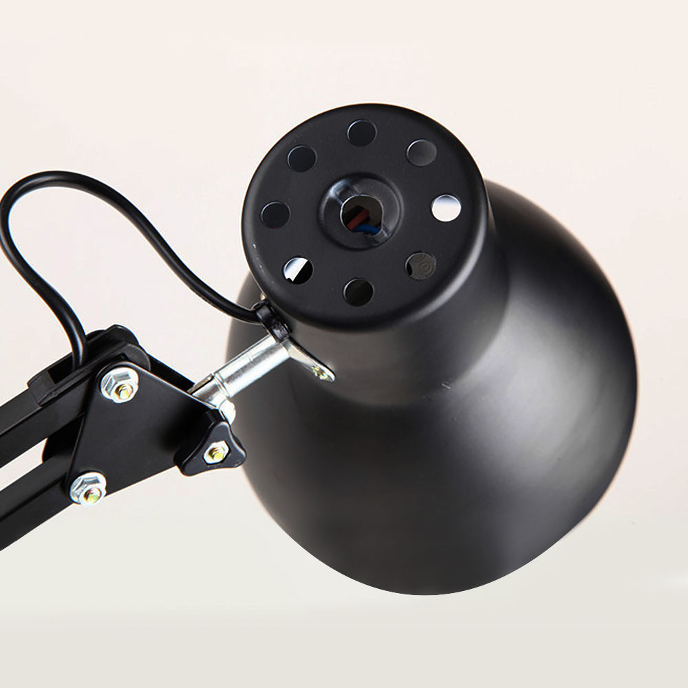 Super Bright Swing Arm Desk Lamp Clamp on Table Light with Metal Clip